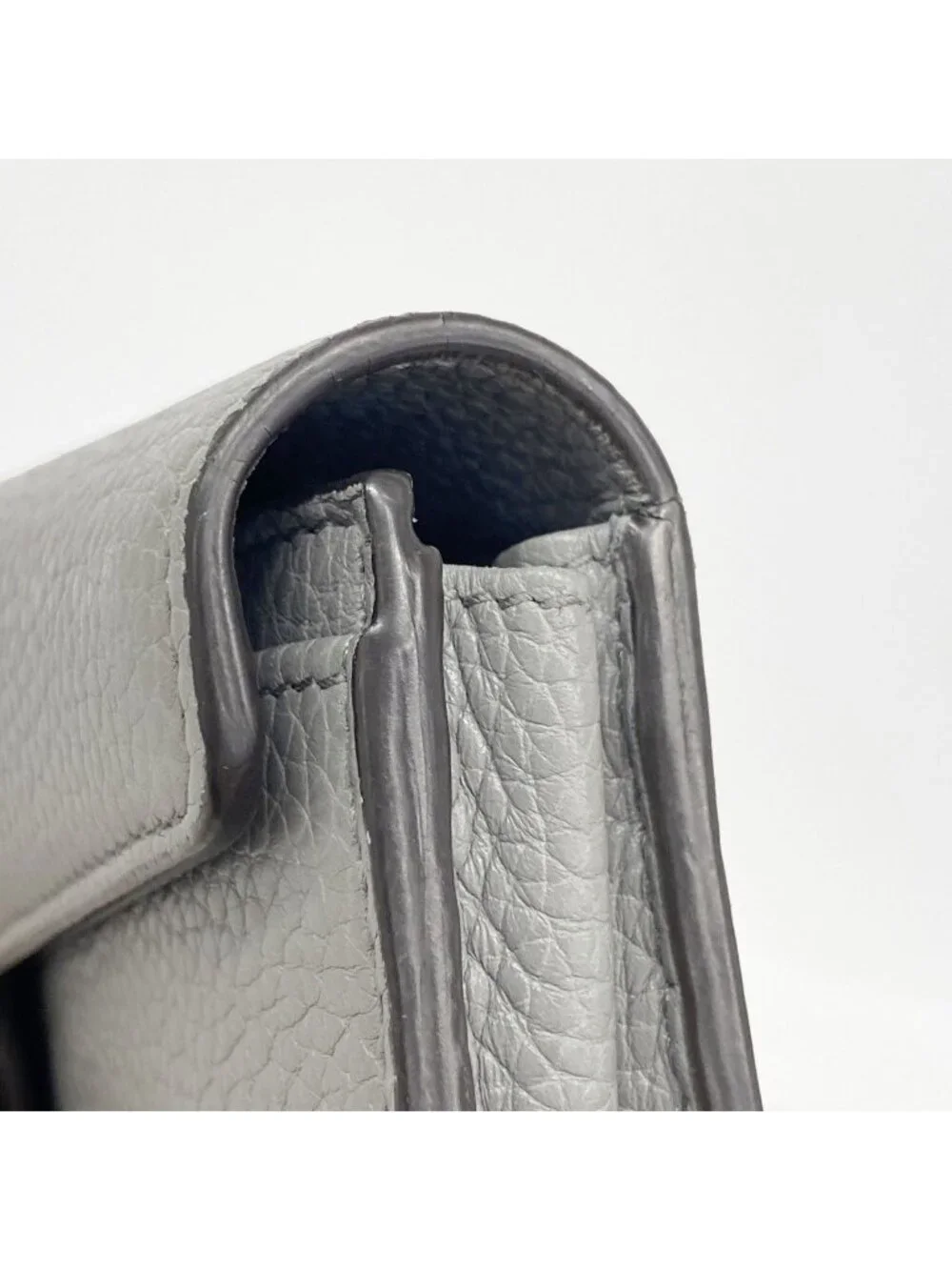 ★SOLD★ Gucci Wallet GG Marmont Leather Gray Gold - Picture 10 of 10